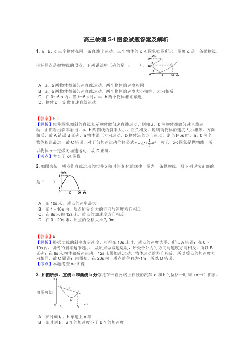 高三物理S-t图象试题答案及解析
