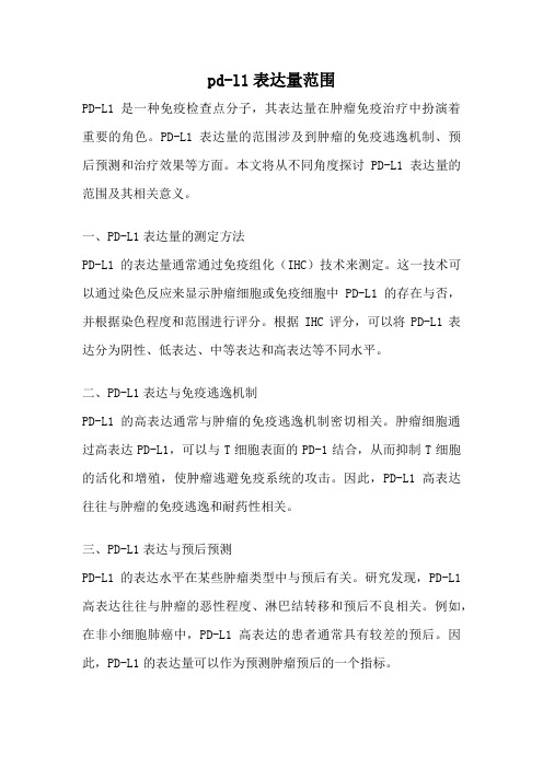 pd-l1表达量范围