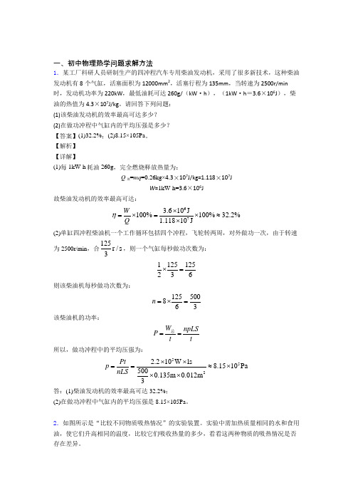 2020-2021全国中考物理热学问题中考真题分类汇总及答案