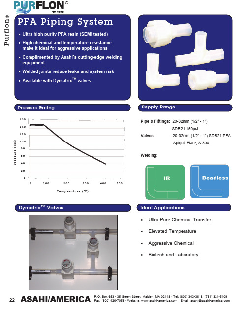 亚洲美国公司PFA管道系统说明书