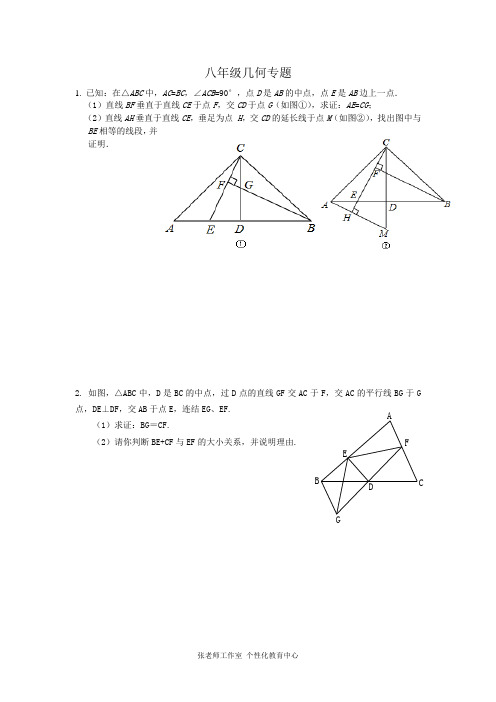 八年级上册压轴题(几何专项训练)