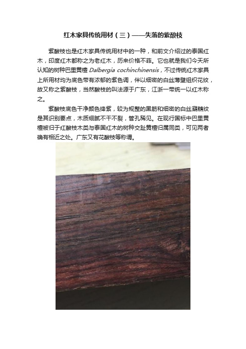 红木家具传统用材（三）——失落的紫酸枝