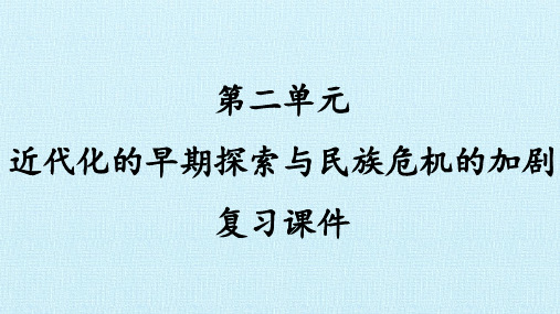 人教部编版八年级历史上册：第二单元 近代化的早期探索与民族危机的加剧  复习课件共31张PPT