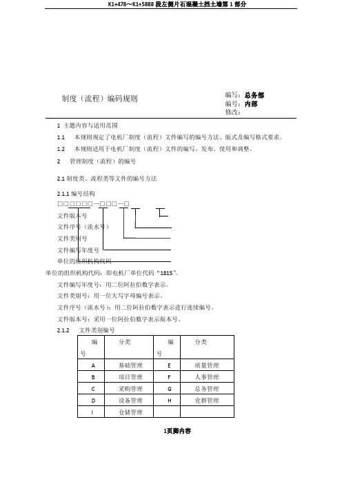 制度流程编码规则