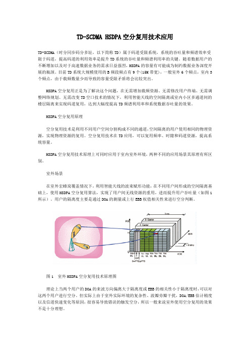 TD-SCDMA HSDPA空分复用技术应用