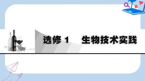 高考生物大一轮复习生物技术实践第1讲传统发酵技术的应用课件新人教版选修1