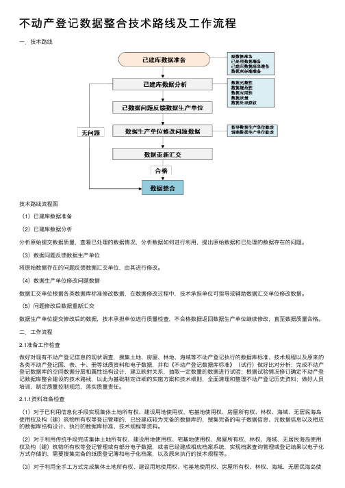 不动产登记数据整合技术路线及工作流程