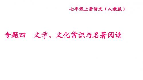 专题四 文学、文化常识与名著阅读(七年级上册部编版)