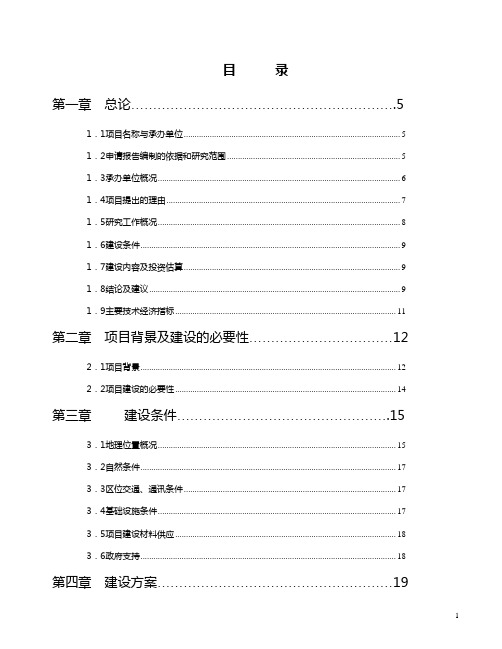 假日酒店项目可行性研究报告