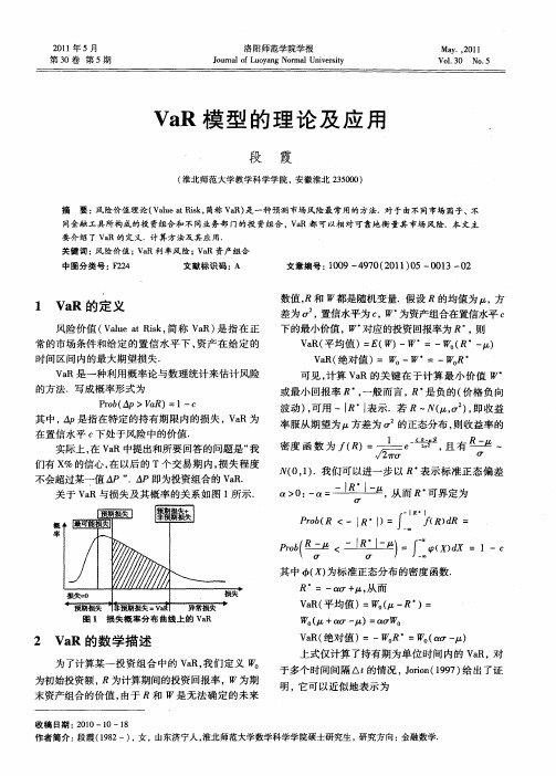 VaR模型的理论及应用