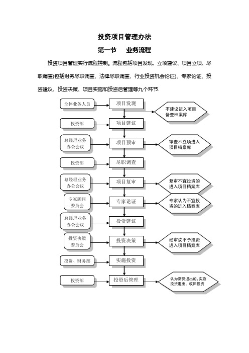 投资项目管理办法