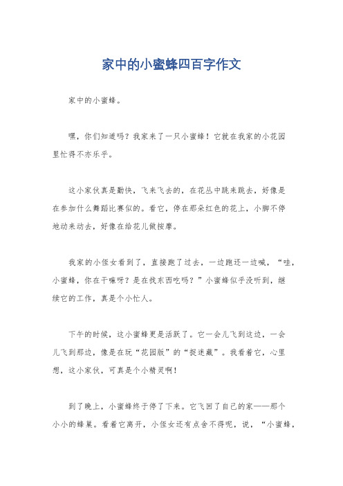 家中的小蜜蜂四百字作文