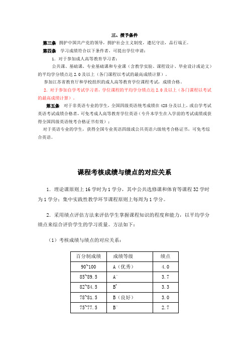 南理工学士学位授予条件