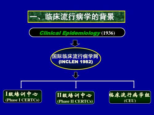 临床流行病学绪论