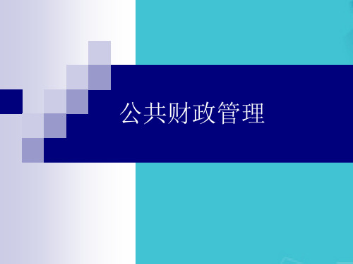 公共财政管理