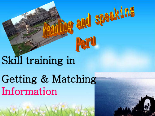 人教版高中英语选修七 Unit5Reading and speaking(共17张PPT)