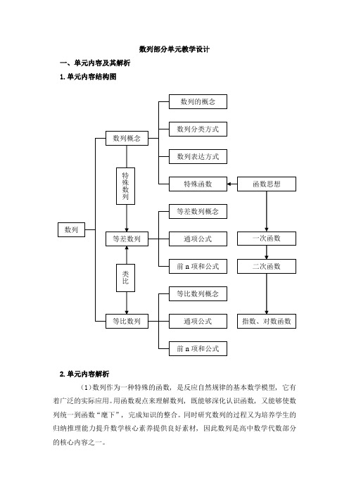 数列部分单元教学设计