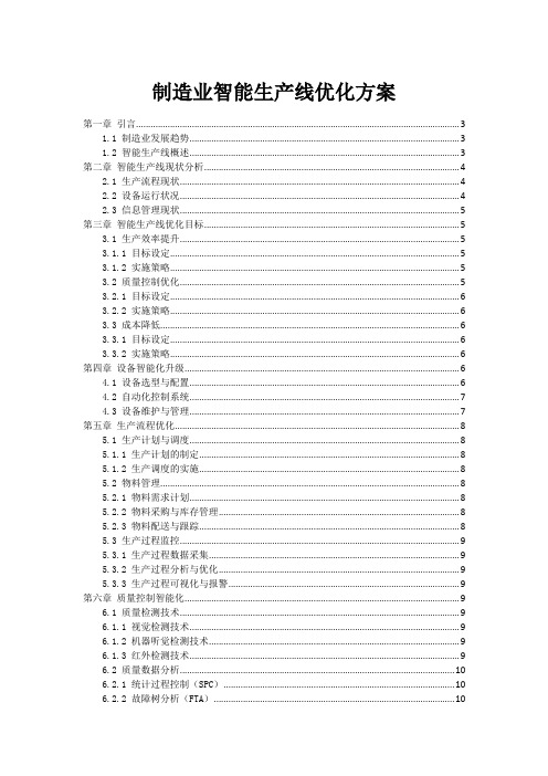 制造业智能生产线优化方案