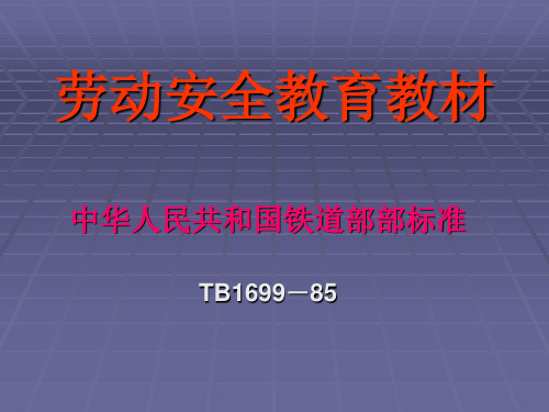 铁路车站行车作业人身安全标准人身安全标准 