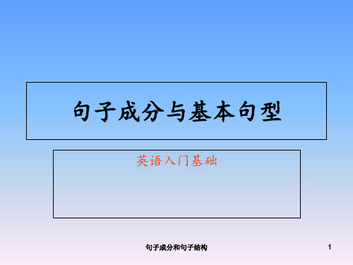 句子成分和句子结构 ppt课件