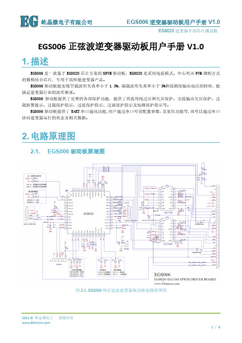 EGS006 逆变器驱动板用户手册说明书