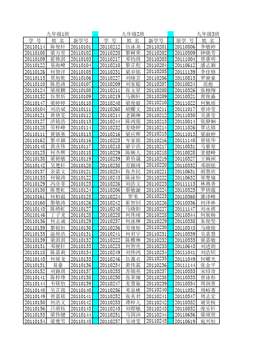 2013九年级分班201382938542 (1)