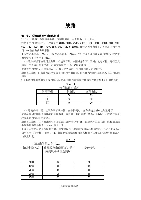 工业企业铁路设计规范最新版本