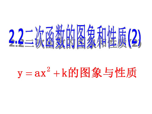 2.2二次函数的图像和性质(第二课时) 课件 2022—2023学年北师大版数学九年级下册