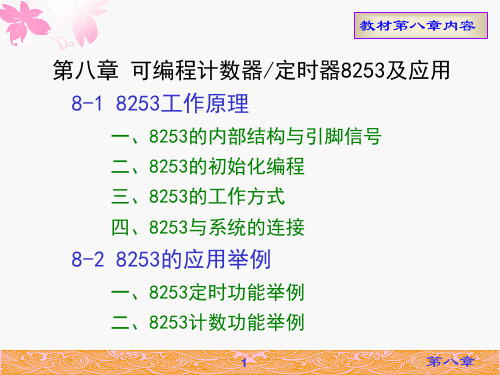 微机原理  可编程计数器定时器8253及应用