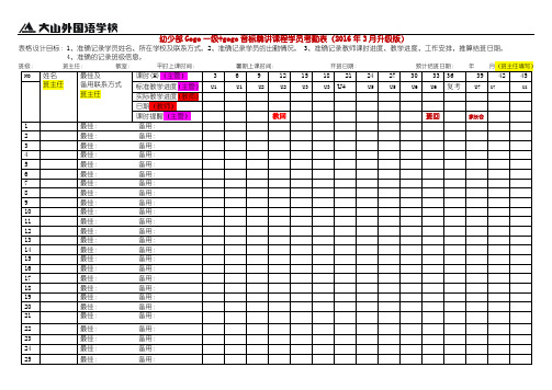 学员考勤表精讲