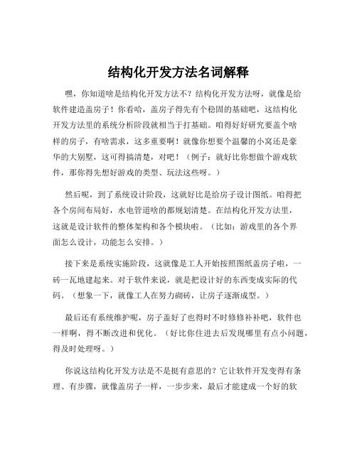 结构化开发方法名词解释