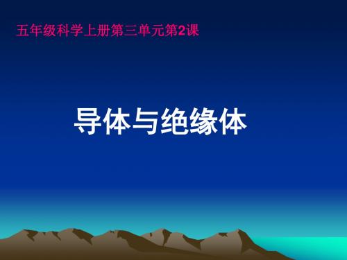 五年级上册科学导体和绝缘体苏教版