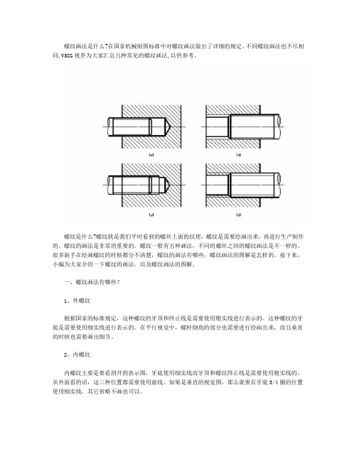 螺纹画法详解及注意事项