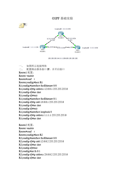 OSPF基础实验