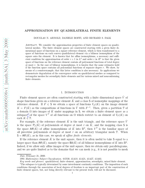 Approximation by quadrilateral finite elements