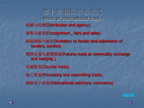 国际贸易方式Mode of international trade