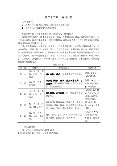 第二十二章  涌吐药