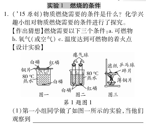 安徽中考面对面届中考化学总复习 专题六 实验探究题二pdf