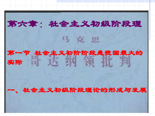 第六章社会主义初级阶段与基本路线