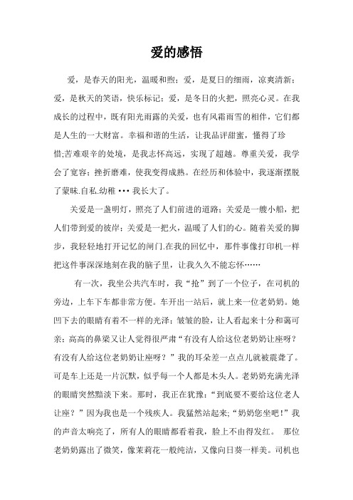 爱的感悟