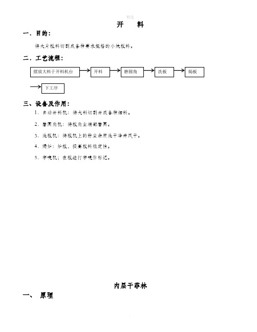 PCB工艺流程及建厂要求