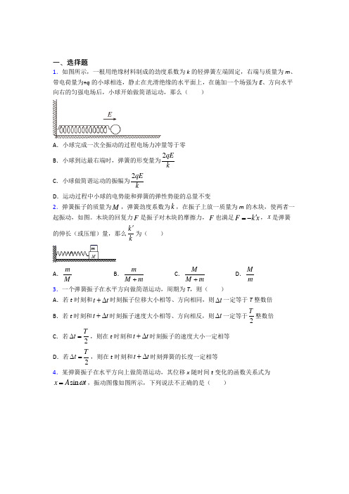 《好题》高中物理选修一第二章《机械振动》测试(答案解析)(2)