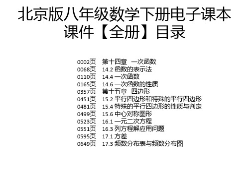 北京版八年级数学下册电子课本课件【全册】