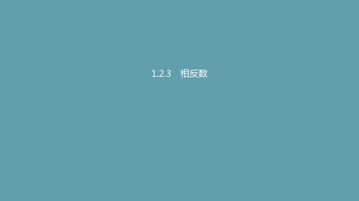 人教版数学七年级上册1.2.3 相反数 课件(19张PPT)