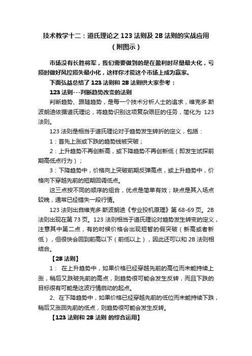 技术教学十二：道氏理论之123法则及2B法则的实战应用（附图示）