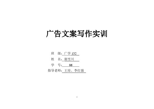 广告文案写作实训