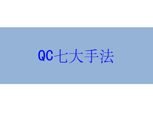 QC八大手法培训