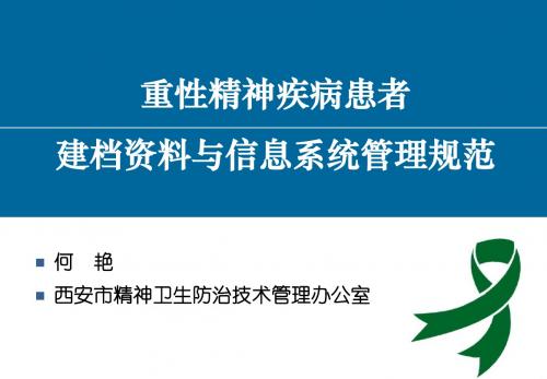 重性精神疾病患者建档资料与信息系统管理规范 (1)