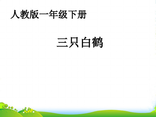 人教版统编教材 一年级下 册 《语文园地八》 三只白鹤-课件