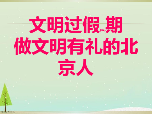 文明出行安全第一主题班会课件ppt